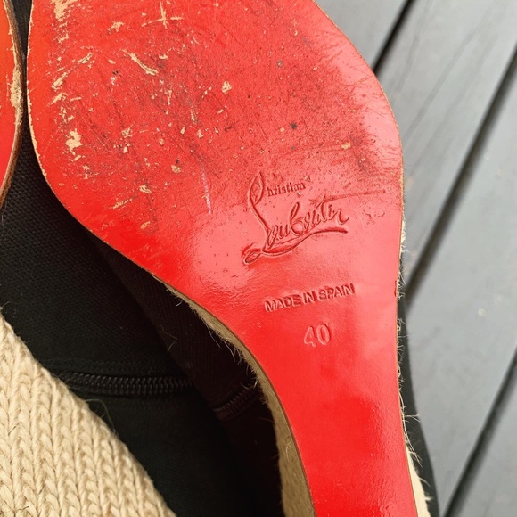 Christian Louboutin Corazon Canvas Espadrilles size 40 - Picture 3 of 9